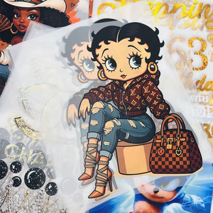 Autocollants en plastisol de haute qualité pour impression DTF, motifs <span class=keywords><strong>Betty</strong></span> Doll à transfert thermique sur demande pour t-shirts - Product Image 6