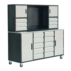 Armoire à outils mobile en acier robuste sur mesure avec tiroirs, panneau perforé et roues pour les acheteurs OEM et industriels - Product Image 2