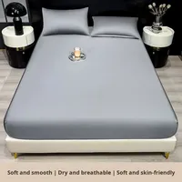 26 Nouveaux ensembles de couettes 3 pièces en soie tissée 100% pure, couleur unie, draps rafraîchissants toutes saisons 200TC