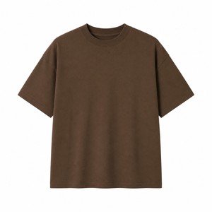 Custom 270G Heavyweight 96%+ Cotton T Shirt OEM ODM Oversized Unisex Crew Neck Blank Short Sleeve <b>Tee</b> with Logo - Product Image 2