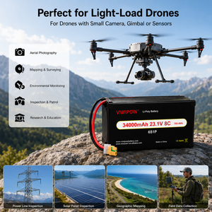 Batterie LiPo HV 34000mAh 23.1V 8C 6S1P de haute qualité pour drone de pulvérisation agricole, prise personnalisée OEM - Product Image 5