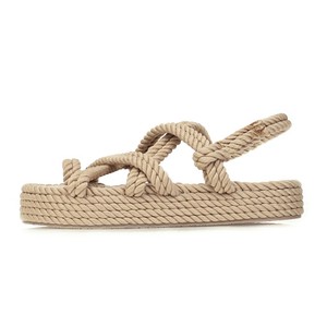 <span class=keywords><strong>Sandali</strong></span> da donna <span class=keywords><strong>in</strong></span> <span class=keywords><strong>corda</strong></span> di canapa con cinturino incrociato, piatti, comodi, per spiaggia e passeggio, casual, all'ingrosso - Product Image 2