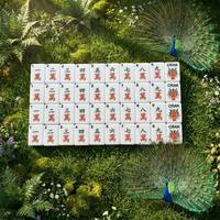 Ensemble de Mahjong Forêt Design Original Boutique, 166 Tuiles, Motif Ours Sauvage, Jeu en Acrylique, Cadeau de Luxe pour les Fêtes pour les Joueurs