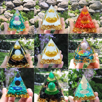 1pc Ogan Positive Energy Pyramid Schreibtisch dekoration Lapislazuli-Pyramide