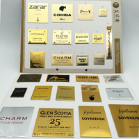 2024 nouveau design 3D logo métal étiquette marque privée flexion autocollant style de luxe pour emballage de bouteille de parfum