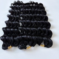 Extensions capillaires humaines vietnamiennes et birmanes ondulées au crochet, 16 pouces, 50g, nœuds miracle, sans ruban adhésif / colle, sans anneaux, invisibles et sans nœuds