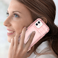 Casing iPhone 15, Dompet dengan Slot Kartu Kredit, Penyangga, Bumper TPU untuk Samsung S8 S9 S10 Plus S10 Lite S21 Ultra