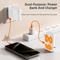 Cargador Portátil 3 en 1 de 22.5W con Carga Súper Rápida, Cable Integrado y Soporte para Celular, 10000mAh