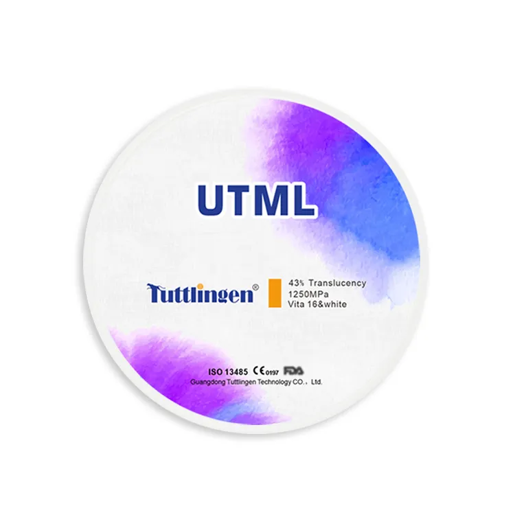 Yeni 98mm diş zirkonya UTML diş zirkonyum zirkonya diş yapay diş malzemeleri kullanın