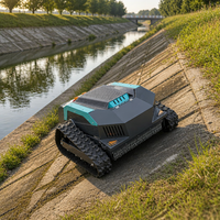 Tondeuse à gazon télécommandée à chargement automatique 45 °   Débroussailleuse pour pentes de fermes, vergers et terrains en pente