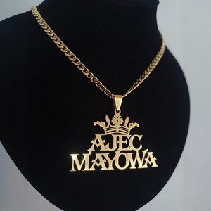 Collar con Nombre Personalizado, Chapado en <span class=keywords><strong>Oro</strong></span> <span class=keywords><strong>de</strong></span> 18K, Acero Inoxidable, <span class=keywords><strong>Cadena</strong></span> <span class=keywords><strong>de</strong></span> Doble Capa, Joyería, Regalo <span class=keywords><strong>para</strong></span> Mujeres y Niñas - Product Image 1