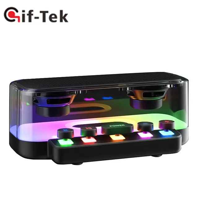 Top Selling Products 2023 Colour LED Mechanical Keyboard Keys Style Small Speaker Support TF Card FM Radio Wireless Speaker