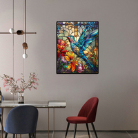 Vente en gros DIY Peinture diamantée Peinture sur verre Oiseau Art Peinture diamantée Décoration de salle d'étude