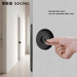 Vô Hình Xử Lý Key Khóa Thép Nhôm Lỗ Mộng Trượt Barn Door Ổ Khóa Cho Cửa Gỗ Khoang Gỗ Cửa Túi Hợp Kim Kẽm - Product Image 2