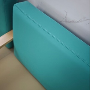 Silla de Espera Ssouy, Color Beige, Respaldo Verde, con Reposabrazos, para Área de Recepción - Product Image 4