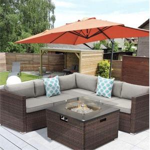 Canapé de jardin moderne en rotin, coin nordique, maison, salon, cercle, Patio, en osier, sectionnel, pour l'extérieur, offre spéciale