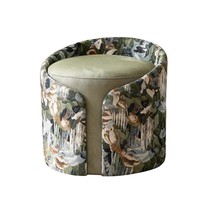 Tabouret de salon rétro français, ottoman en bois, chaise de maquillage à domicile, tabouret à chaussures
