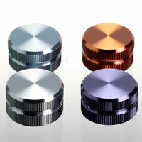 Boutons de guitare électronique personnalisés en aluminium anodisé argenté Potentiomètre d'usinage CNC de précision Volume rotatif en acier inoxydable