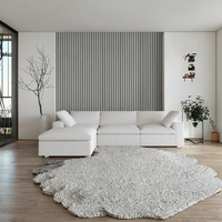 Komprimiertes Leinen-Modulsofa in L-Form mit Chaiselongue für Wohnzimmer, Apartment, Hotel, Großhandel, Direkt ab Werk