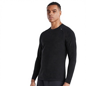 Maglietta Lulu Primavera/Autunno a Maniche Lunghe in Fibra di Poliestere ad Asciugatura Rapida, T-Shirt Sportiva da Uomo per Corsa e Fitness, Design Semplice Traspirante - Product Image 1