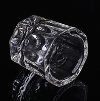 BIN nouveau clou cristal clair lavage tasse avec couvercle stockage liquide monomère verre ongles Dappen plat