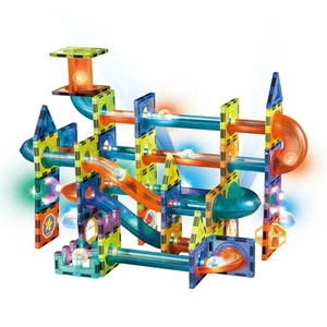 Hot bán 3D giáo dục STEM xây dựng đồ chơi 110 cái khối xây dựng với đá cẩm thạch chạy cho trẻ em - Product Image 6