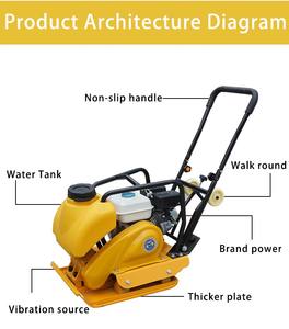 Compacteur à <span class=keywords><strong>plaque</strong></span> <span class=keywords><strong>vibrante</strong></span> directe d'usine 68 Kg avec machine de compactage d'asphalte de moteur domestique chinois - Product Image 2