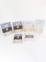 Carnet à spirales A5 couverture rigide avec impression artistique cerf, fleur, papillon, 100 feuilles, option logo personnalisé pour cadeau