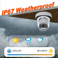 Caméra IP de sécurité PoE 5MP 30fps, vision nocturne couleur intelligente à double éclairage, détection de mouvement humain, micro intégré, IP67, boîtier métallique