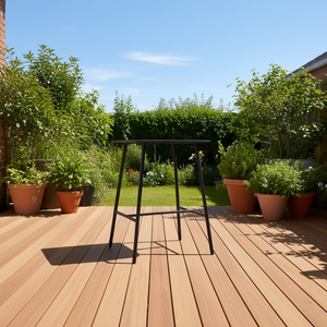 Tavolo da Esterno Homeera in Ferro Nero, Design Minimalista per Patio, Terrazza e Giardino - Product Image 2