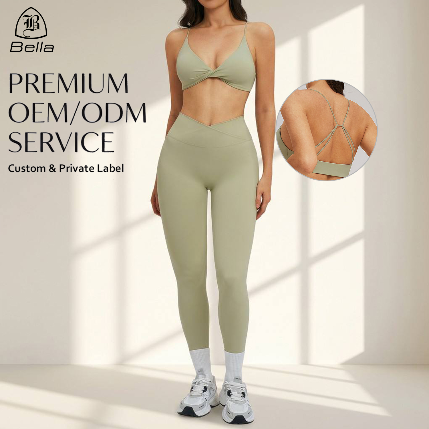Custom Ropa Deportivas Mujer Ensemble De Vetements De Sport Yoga Leggings Thin Strap Cross Back Sports Bra Gym Fitness Yoga Sets