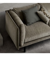 Canapé trois places en tissu chenille de style industriel Wabi-Sabi, luxe nordique, pour petit appartement, salon