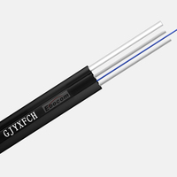 Cable de Fibra Óptica para Exteriores, Precio de Fábrica, Cable de Fibra Óptica FTTH GJYXFCH de 1, 2 y 4 Núcleos, Cable de Fibra Óptica con 3 FRP