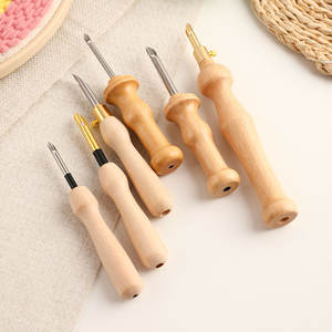 Juego de <span class=keywords><strong>Enhebrador</strong></span> de Fieltro con Aguja de Perforación Mágica, Mango de Madera, Alfombra, Hilo, Aguja, Bordado, Herramientas de Bricolaje - Product Image 5