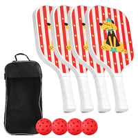 Raquette de pickleball Guanlin en fibre de carbone synthétique de forme standard, 16 mm, pour entraînement extérieur, personnalisable pour enfants, 220g - Meilleures ventes
