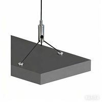 Pince de fixation pour câble métallique pour éclairage linéaire, finition nickel chromé mat, noir, blanc, personnalisation disponible, usine certifiée ISO9001