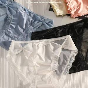 Nylon Ladies <strong>Panties</strong> Breathable Culotte Mesh Hollowed-Out Briefs Mid-rise Lace Floral High Cut <strong>Panty</strong> for Everyday Style - Product Image 2