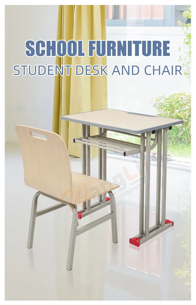 Okul mobilyaları tedarikçiler orta okul öğrenci sırası ahşap okul sınıf sandalye ve masa
