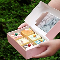 Yafei Expédition En Gros Ondulé PVC Biscuit Cookie Gâteau Boîte pour Petite Entreprise Emballage
