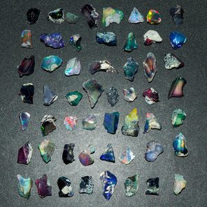 GEMKORA Gemas de ópalo negro crudo, 20 piezas de cristales naturales en bruto para la fabricación de joyas - Product Image 2