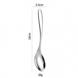 Cuchara de Sopa Moderna para el Hogar, Cuchara de Postre de Acero Inoxidable con Mango Largo para Fiestas y Restaurantes - Product Image 5