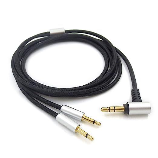 Replacement Stereo Gold Plated Pure Copper Braid Shielded Audio Cable for HD202 HD212 Hifiman HE400i