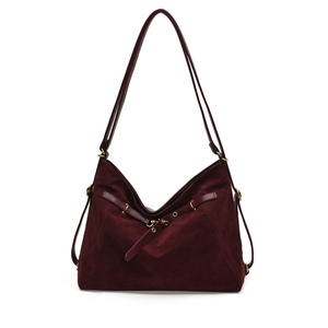 Bolso de hombro de moda para otoño/invierno, hecho de material PU, estilo vintage, de gamuza, para mujer, de gran capacidad, tipo mochila. - Product Image 2