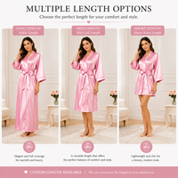 Robe en satin de soie personnalisable, légère et douce, style kimono, pour se détendre en été