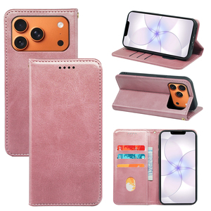 Étuis portefeuille en <span class=keywords><strong>cuir</strong></span> à rabat de premier choix pour <span class=keywords><strong>iPhone</strong></span> 18 Pro, antichoc - Product Image 1
