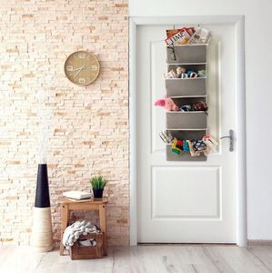 4-<b>Shelf</b> Over the Door Hanging Organizer Wall Mount Storage for Baby Nursery Bathroom Closet Bedroom Dorm Diapers Kids Toys - Product Image 5