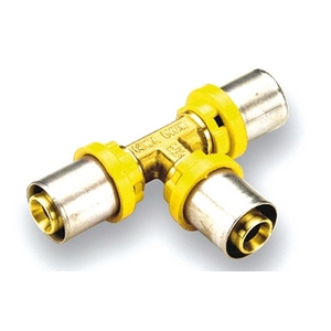 Raccordo a T per Tubo Multistrato Gas Diametro 20 mm Connettore Idraulico - Product Image 1