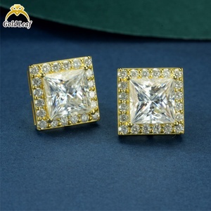 Boucles d'oreilles de fiançailles en argent sterling 925 avec diamant rond brillant de 1 carat et 0,5 carat cultivé en laboratoire, certifié IGI, Goldleaf Custom - Product Image 3