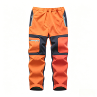 Indepth Unisex Kinderen Outdoor Fleece gevoerde Verdikte Omkeerbare Eco-vriendelijke Winddichte Broek Ritsvlieg Zijzakken Winter