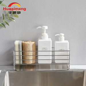 Égouttoir carré en acier inoxydable Huasimeng, taille L, résistant à l'eau, rangement multifonctionnel pour cuisine, pour savon, éponge, brosse - Product Image 5